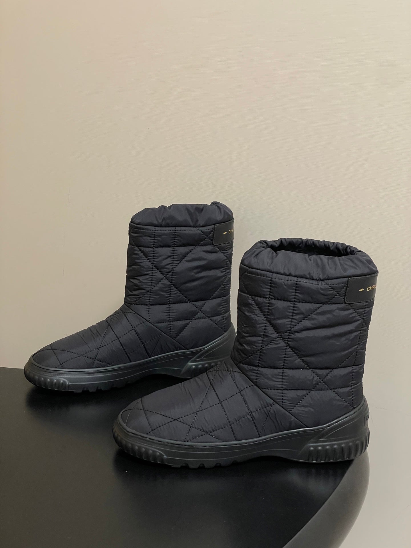 DIOR 25S FROST LOW ANKLE BOOTS IN BLACK FABRIC - 35