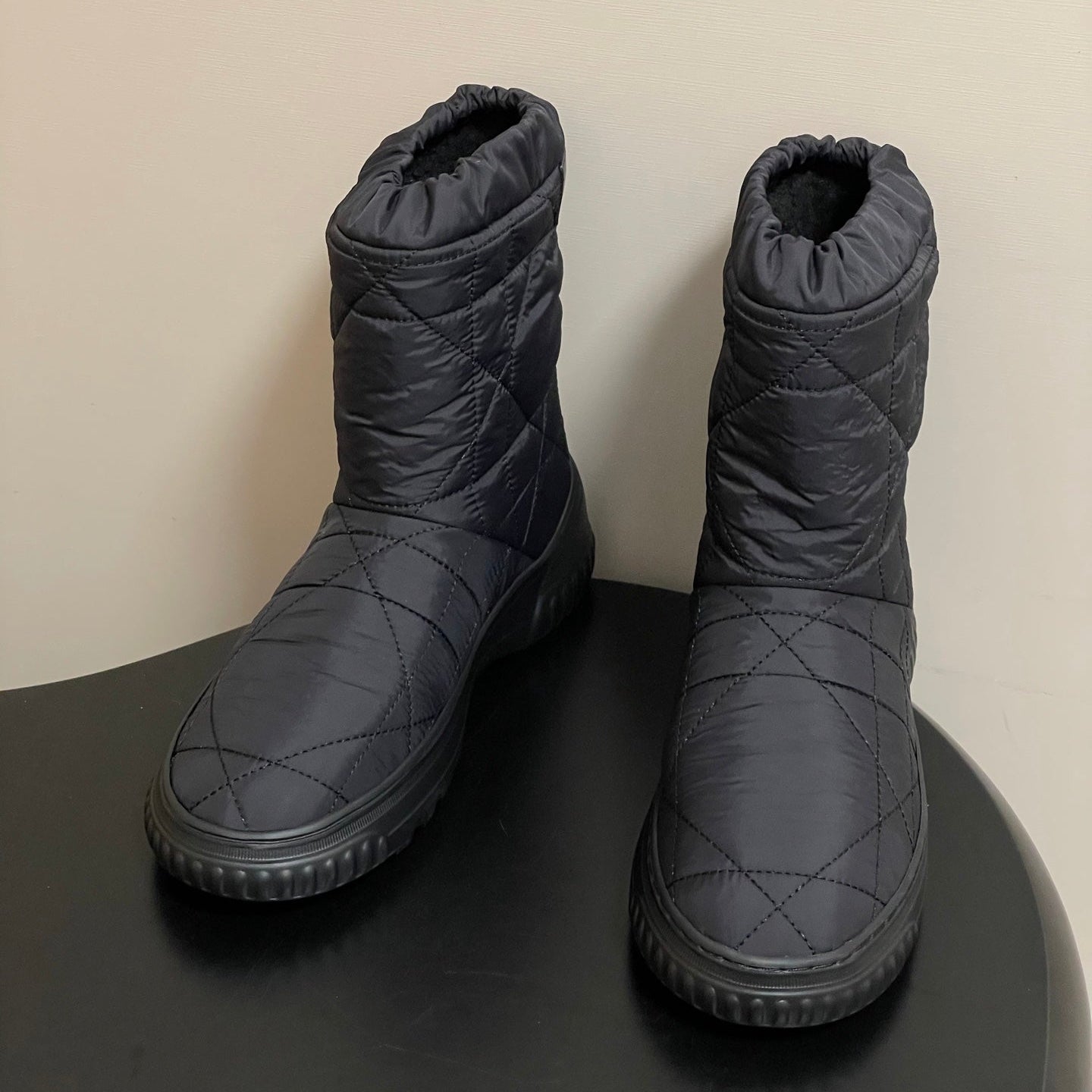 DIOR 25S FROST LOW ANKLE BOOTS IN BLACK FABRIC - 35