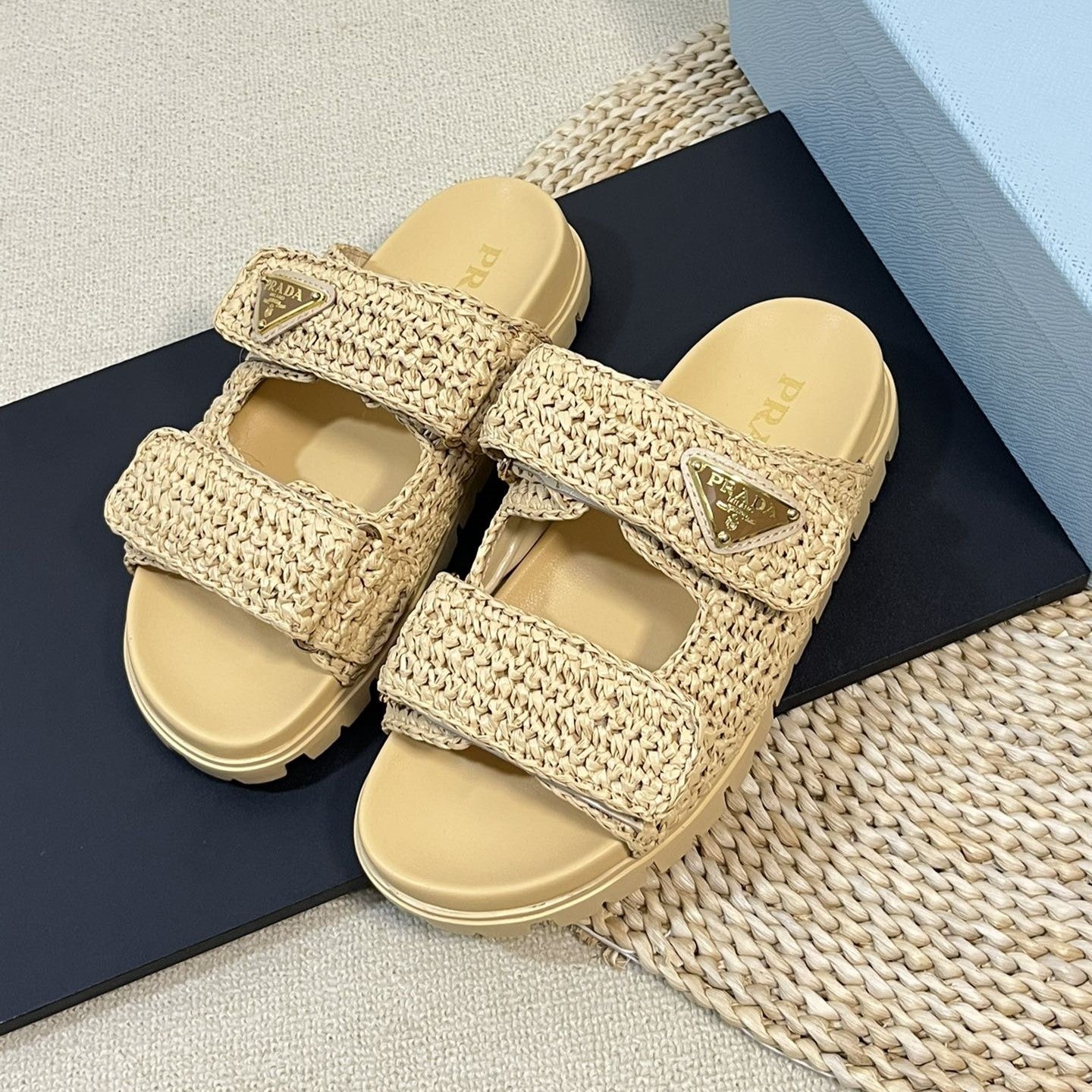 Pra Raffia Cork Slide 40 Beige - 35