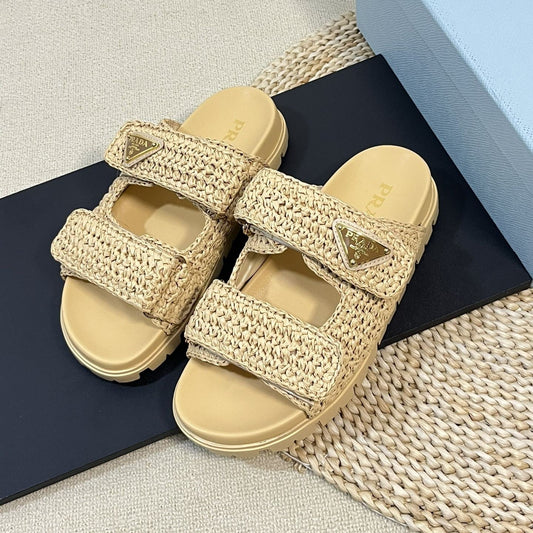 Pra Raffia Cork Slide 40 Beige - 35