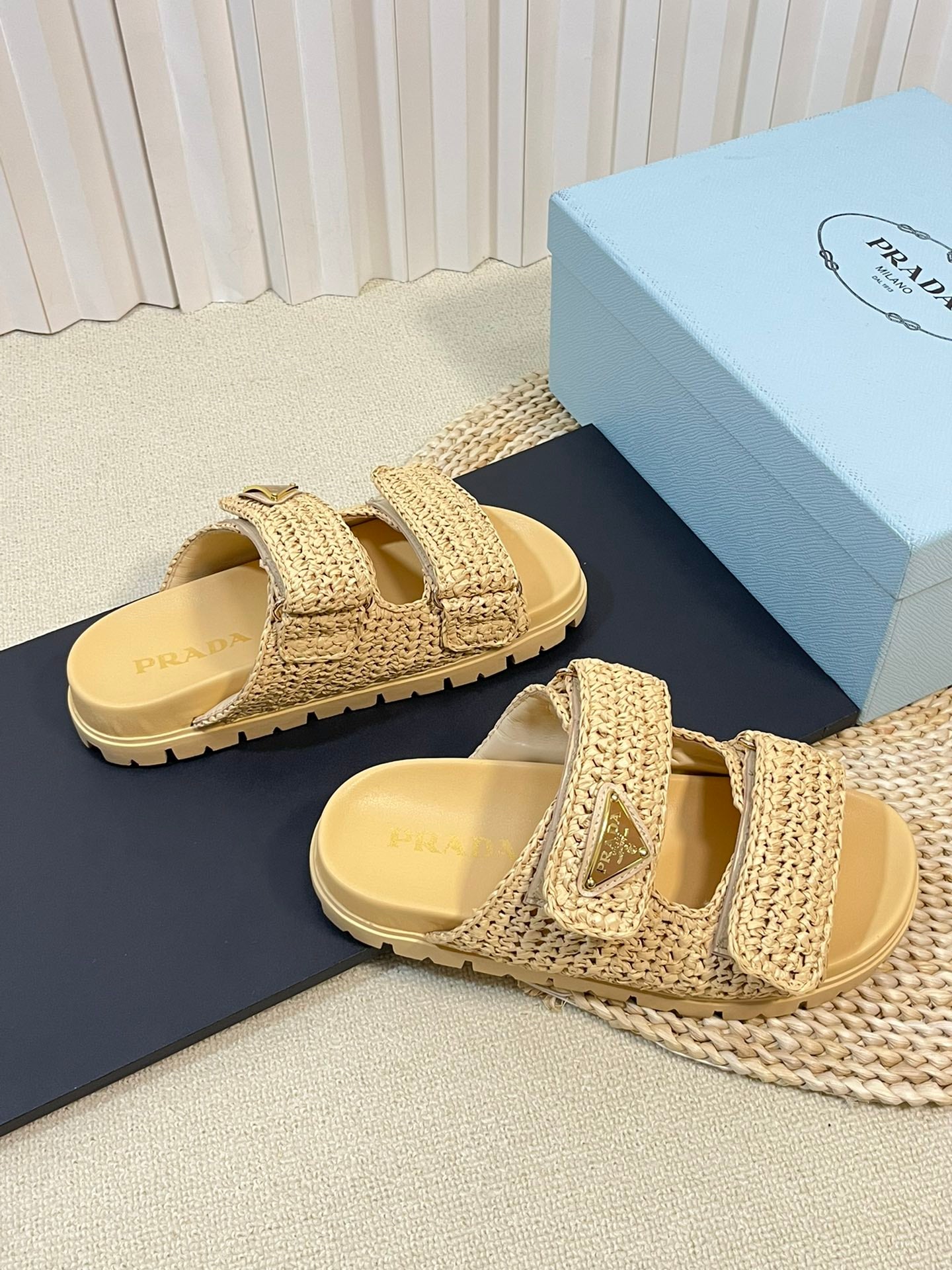 Pra Raffia Cork Slide 40 Beige - 35