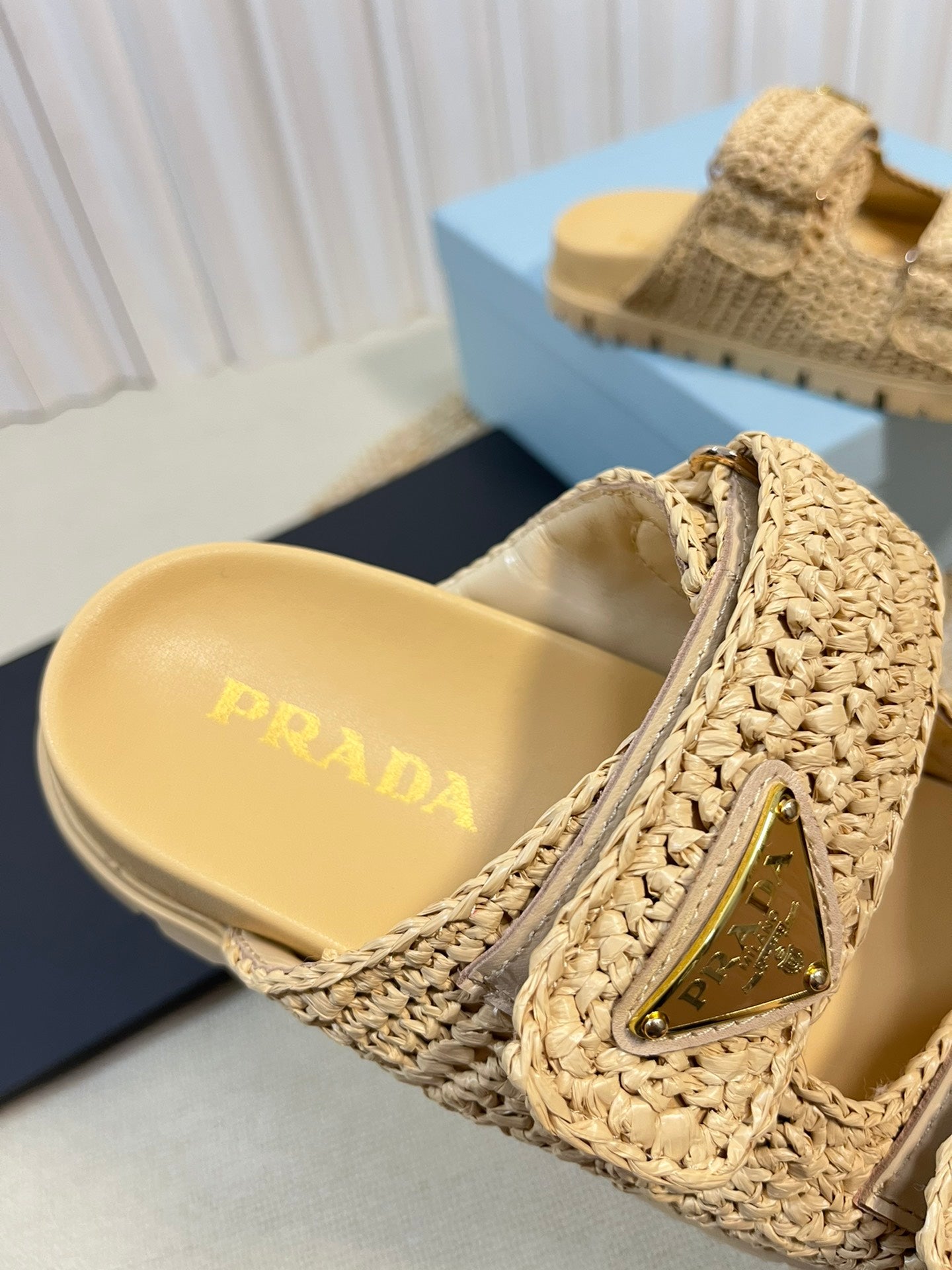Pra Raffia Cork Slide 40 Beige - 35