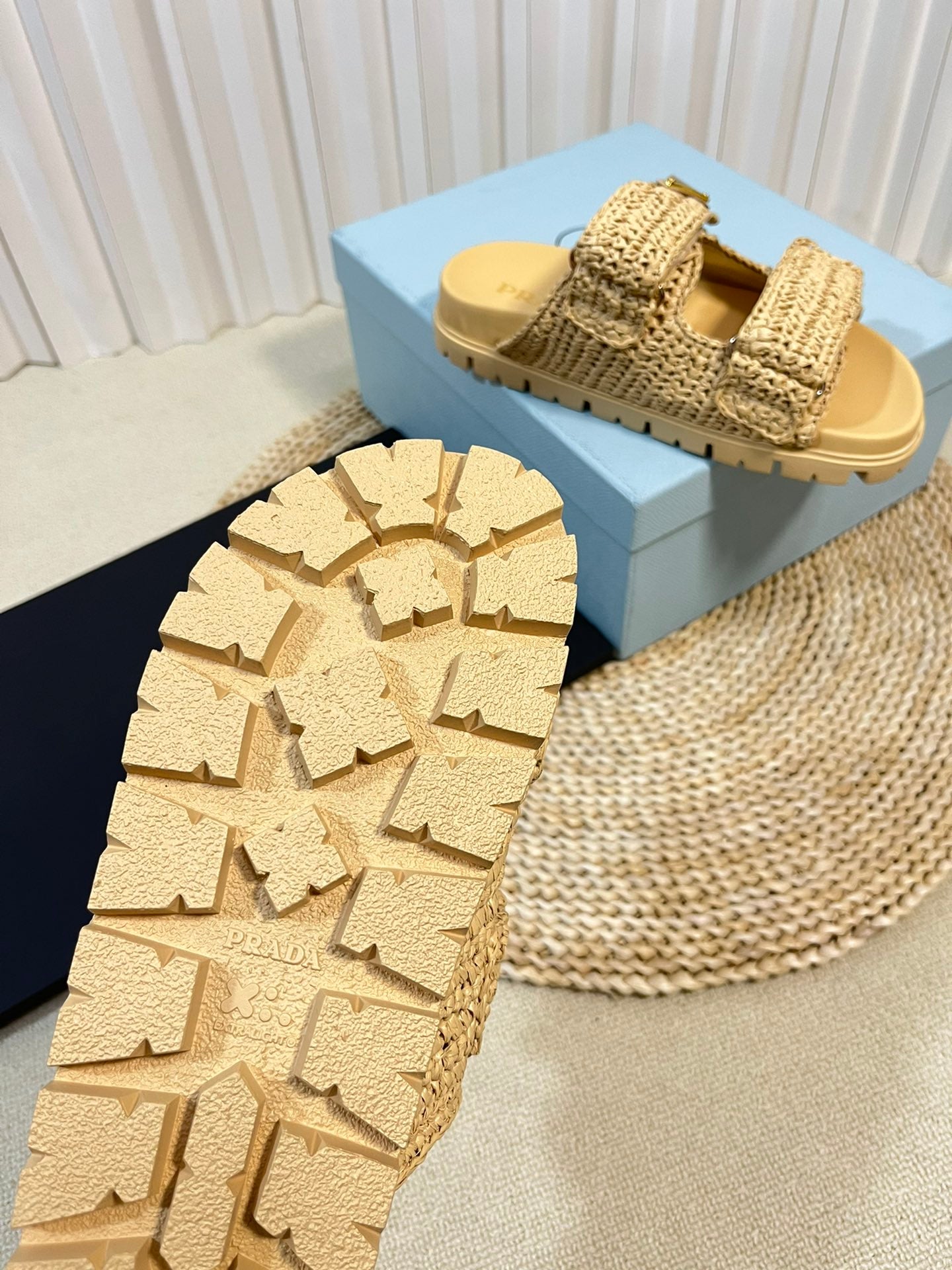 Pra Raffia Cork Slide 40 Beige - 35