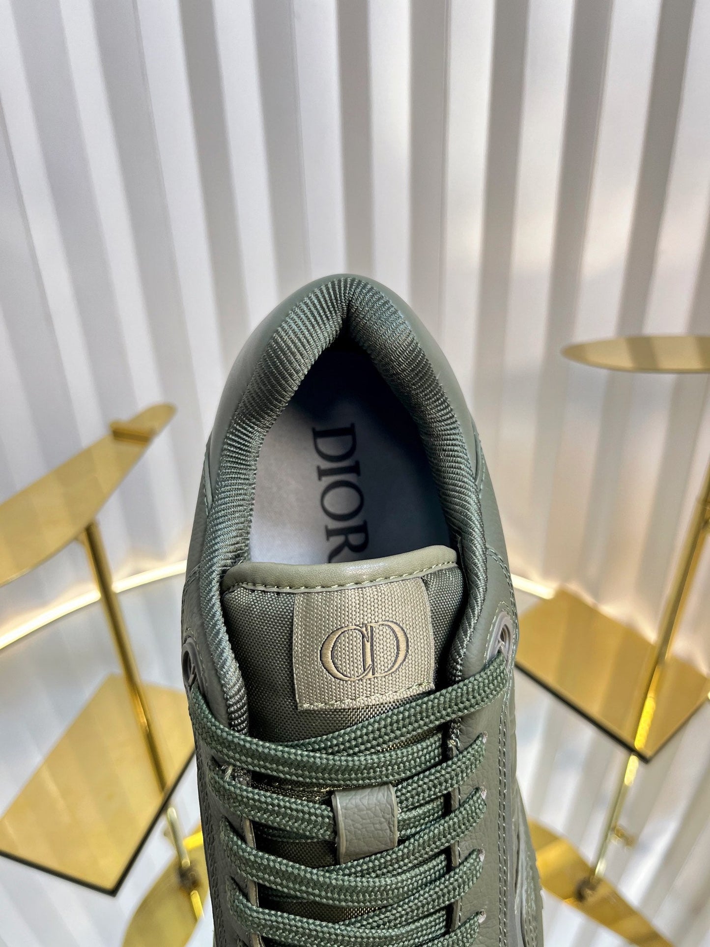 B27 LOW-TOP SNEAKER ARMY GREEN SMOOTH CALFSKIN - 35