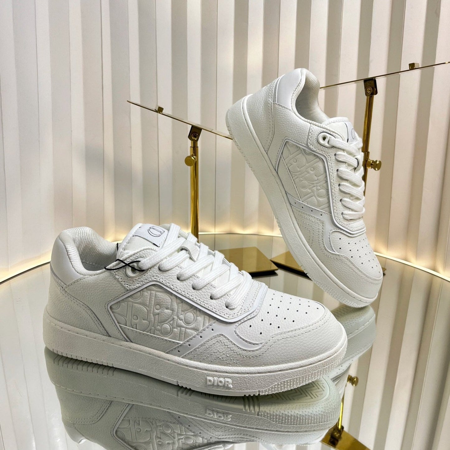 B27 LOW-TOP SNEAKER WHITE SMOOTH CALFSKIN - 35