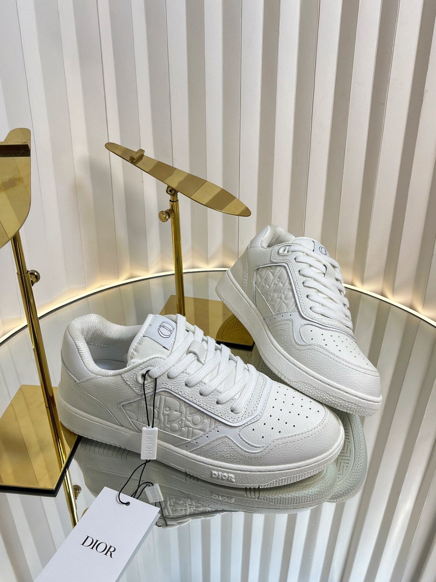 B27 LOW-TOP SNEAKER WHITE SMOOTH CALFSKIN - 35