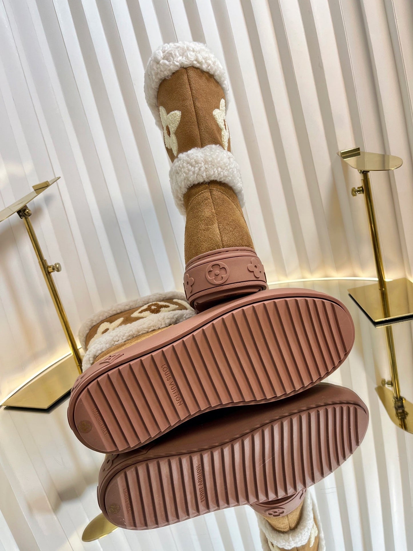 SNOWDROP FLAT ANKLE BOOTS IN CIDER BROWN SUEDE - 35