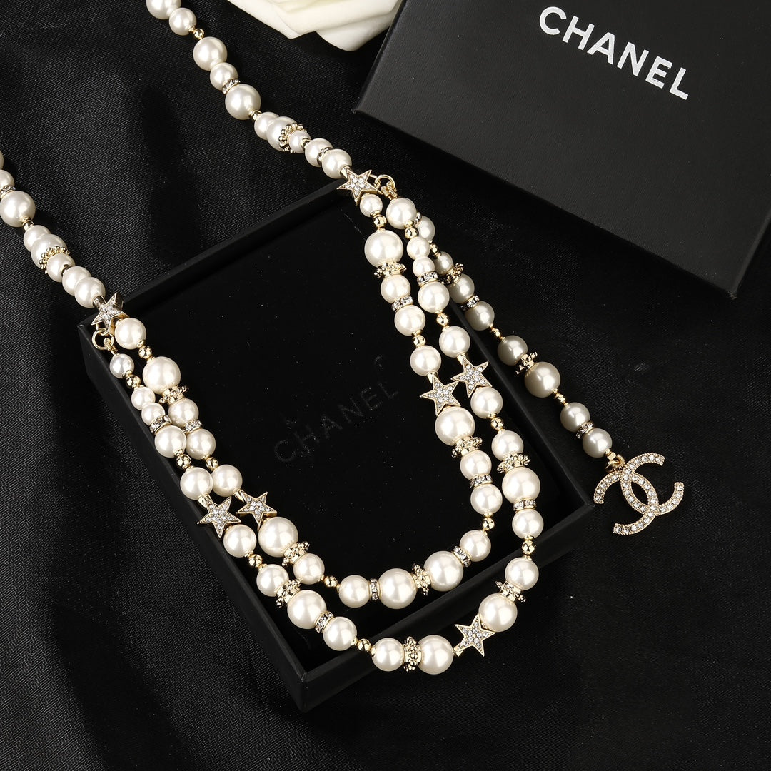 CHANEL 25S CHAIN BELT IN WHITE PEARL 612712 - 30