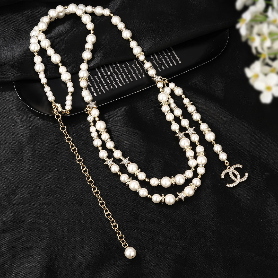 CHANEL 25S CHAIN BELT IN WHITE PEARL 612712 - 30