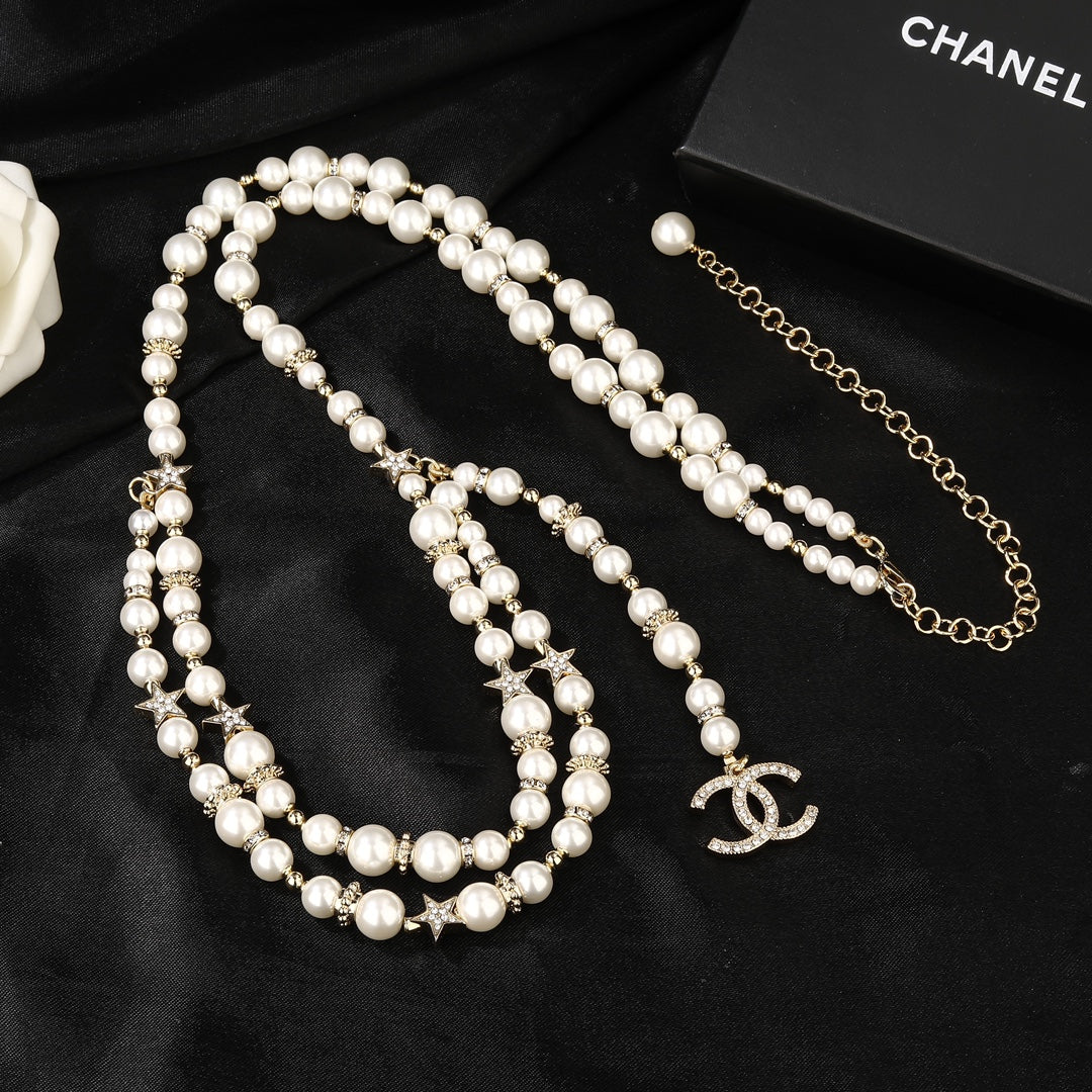 CHANEL 25S CHAIN BELT IN WHITE PEARL 612712 - 30