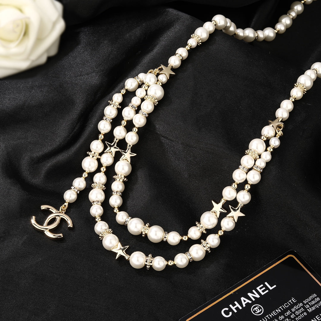 CHANEL 25S CHAIN BELT IN WHITE PEARL 612712 - 30