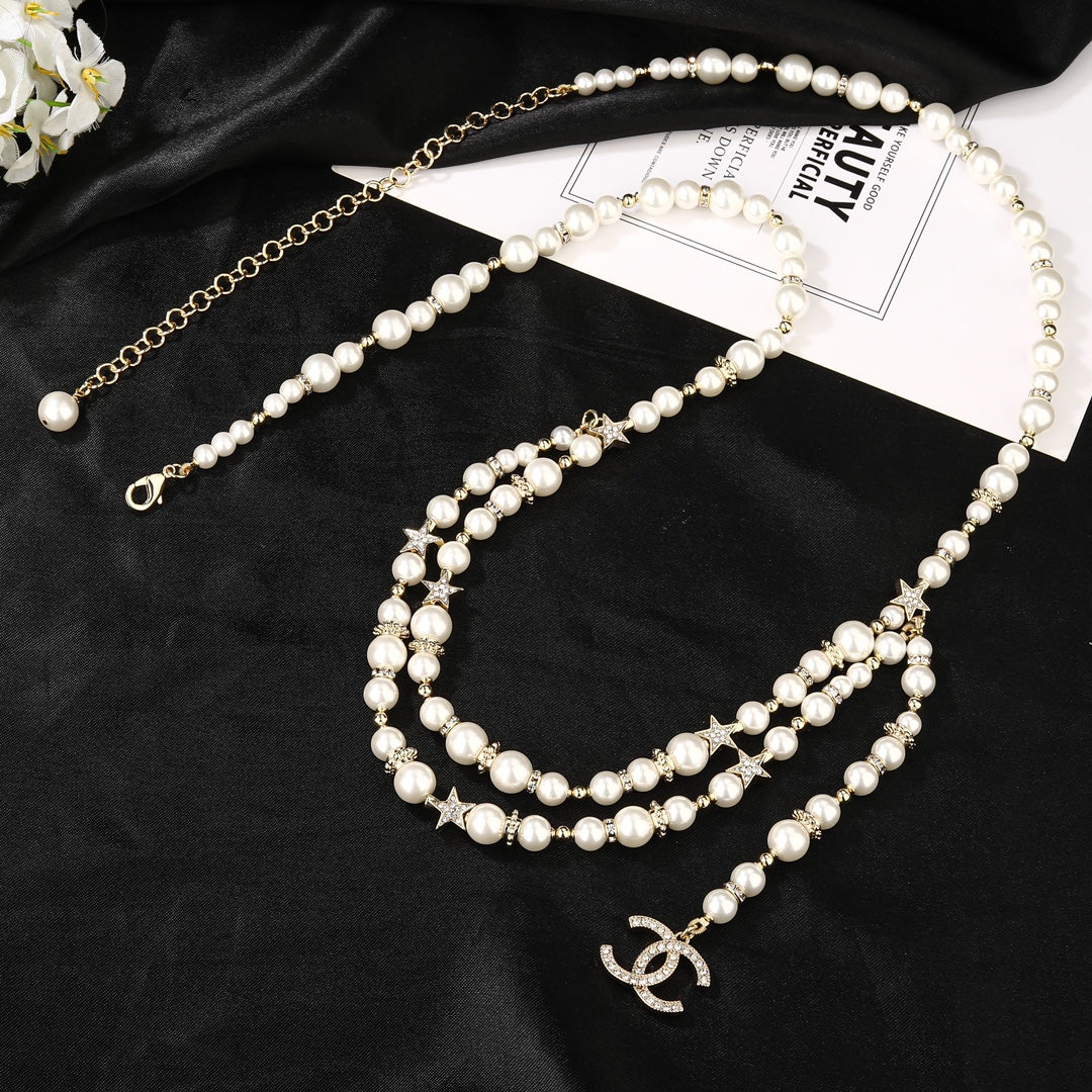 CHANEL 25S CHAIN BELT IN WHITE PEARL 612712 - 30