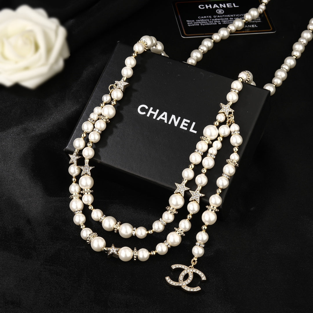 CHANEL 25S CHAIN BELT IN WHITE PEARL 612712 - 30