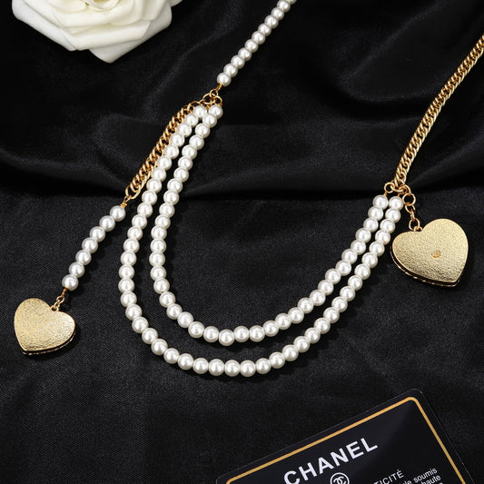 CHANEL 25S CHAIN BELT IN WHITE PEARL 614480 - 30