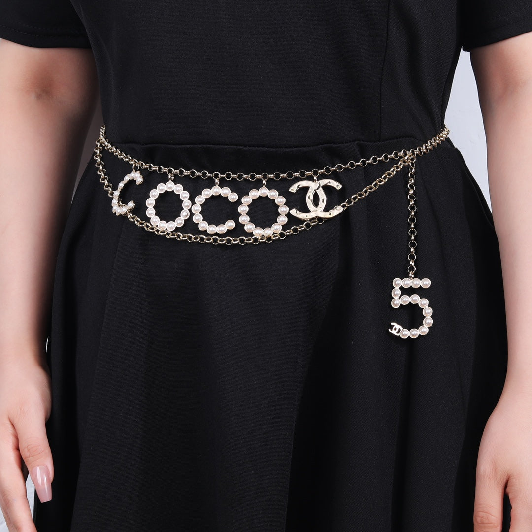 CHANEL 25S CHAIN BELT WITH PEARL 612634 - 30