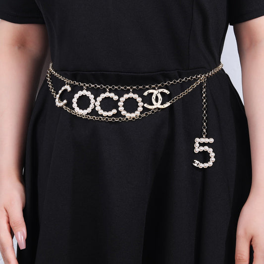CHANEL 25S CHAIN BELT WITH PEARL 612634 - 30
