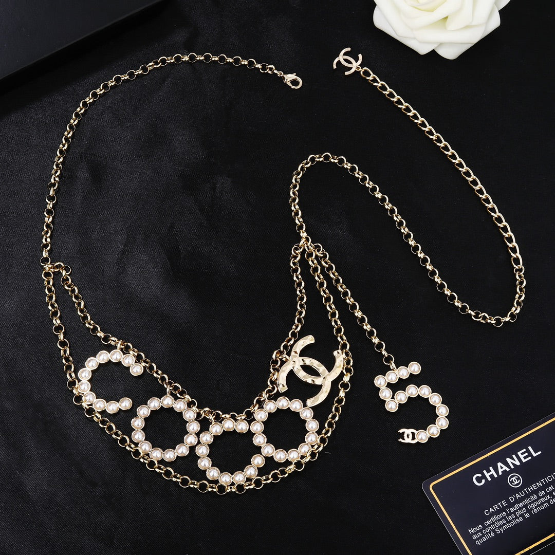 CHANEL 25S CHAIN BELT WITH PEARL 612634 - 30