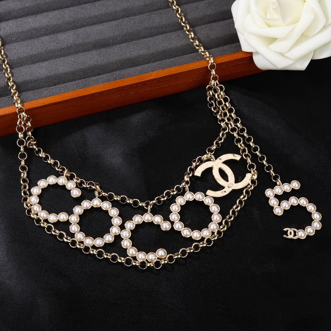 CHANEL 25S CHAIN BELT WITH PEARL 612634 - 30