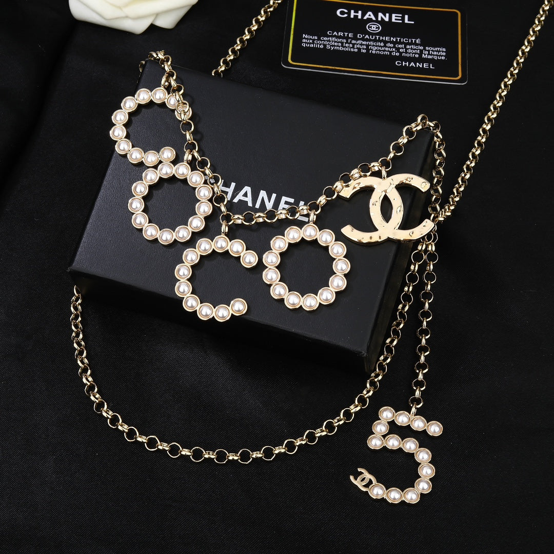 CHANEL 25S CHAIN BELT WITH PEARL 612634 - 30