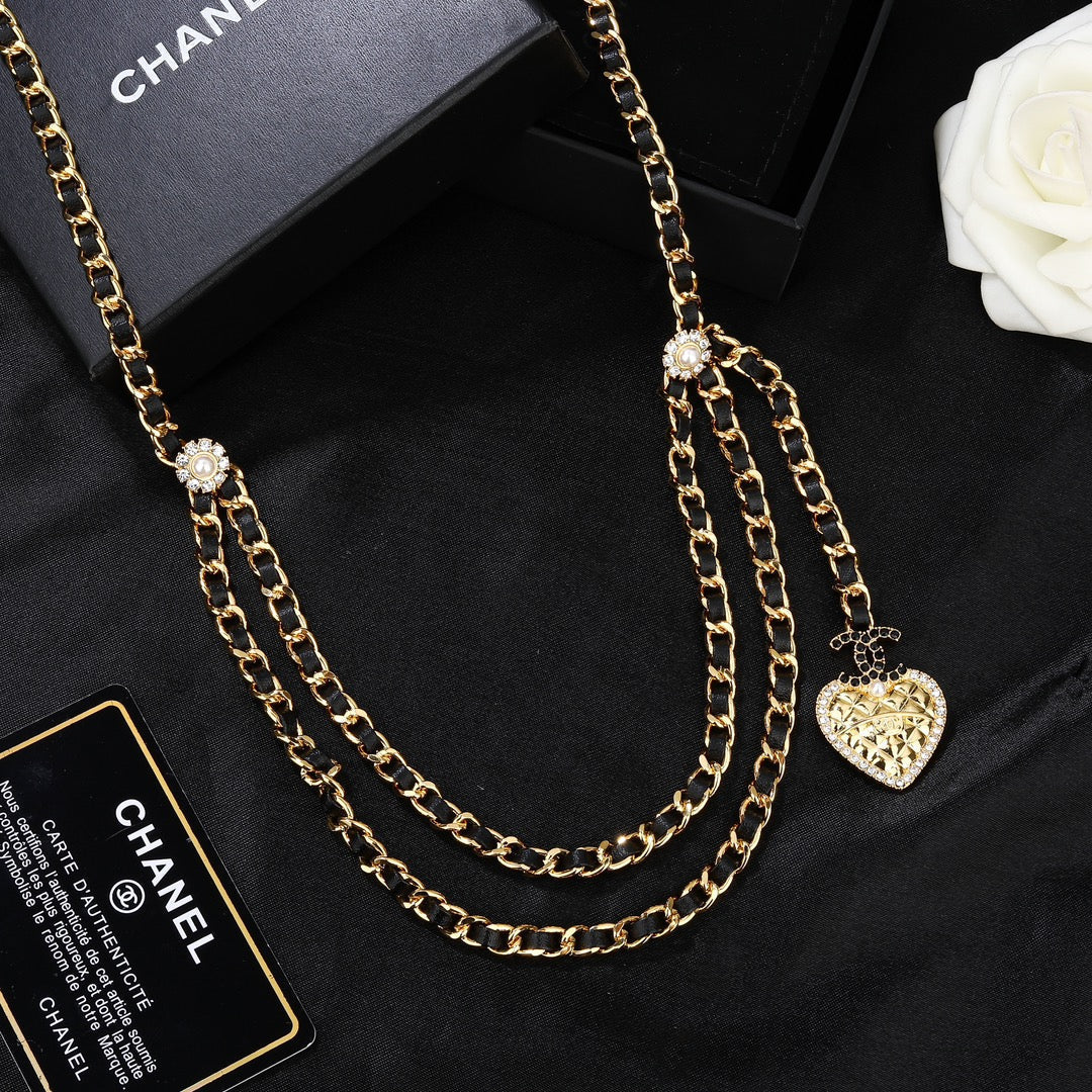CHANEL 25S CHAIN BELT IN GOLD METALLIC AND BLACK CALFSKIN 614286 - 30