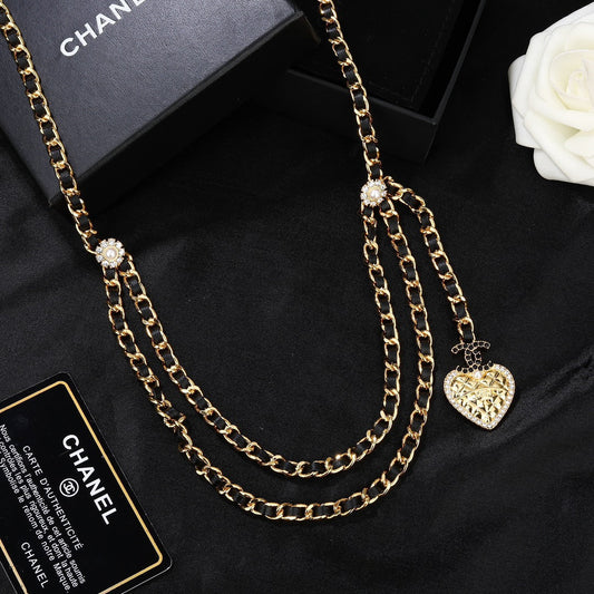 CHANEL 25S CHAIN BELT IN GOLD METALLIC AND BLACK CALFSKIN 614286 - 30