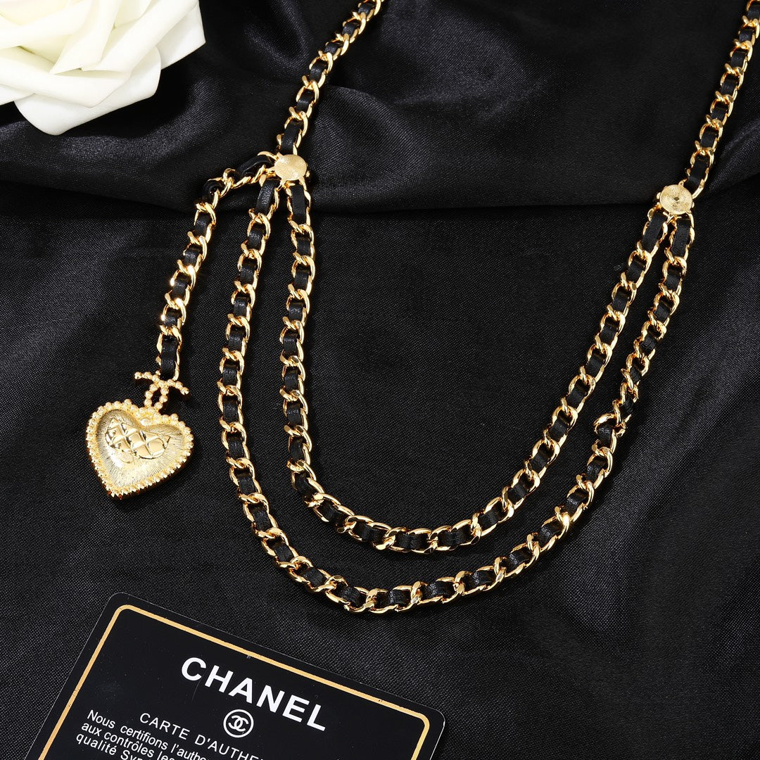 CHANEL 25S CHAIN BELT IN GOLD METALLIC AND BLACK CALFSKIN 614286 - 30