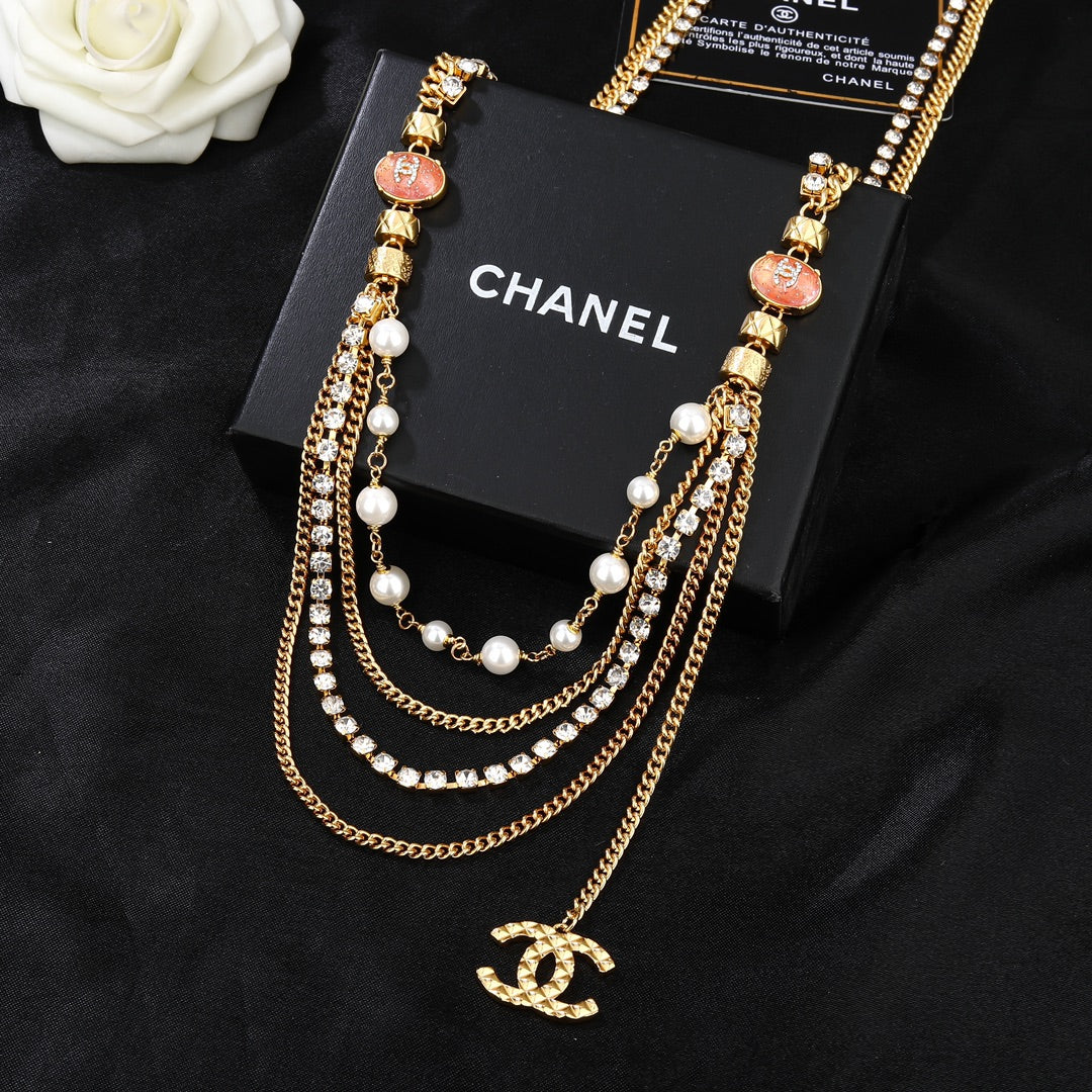 CHANEL 25S GOLD CHAIN BELT WITH PEARL 611794 - 30