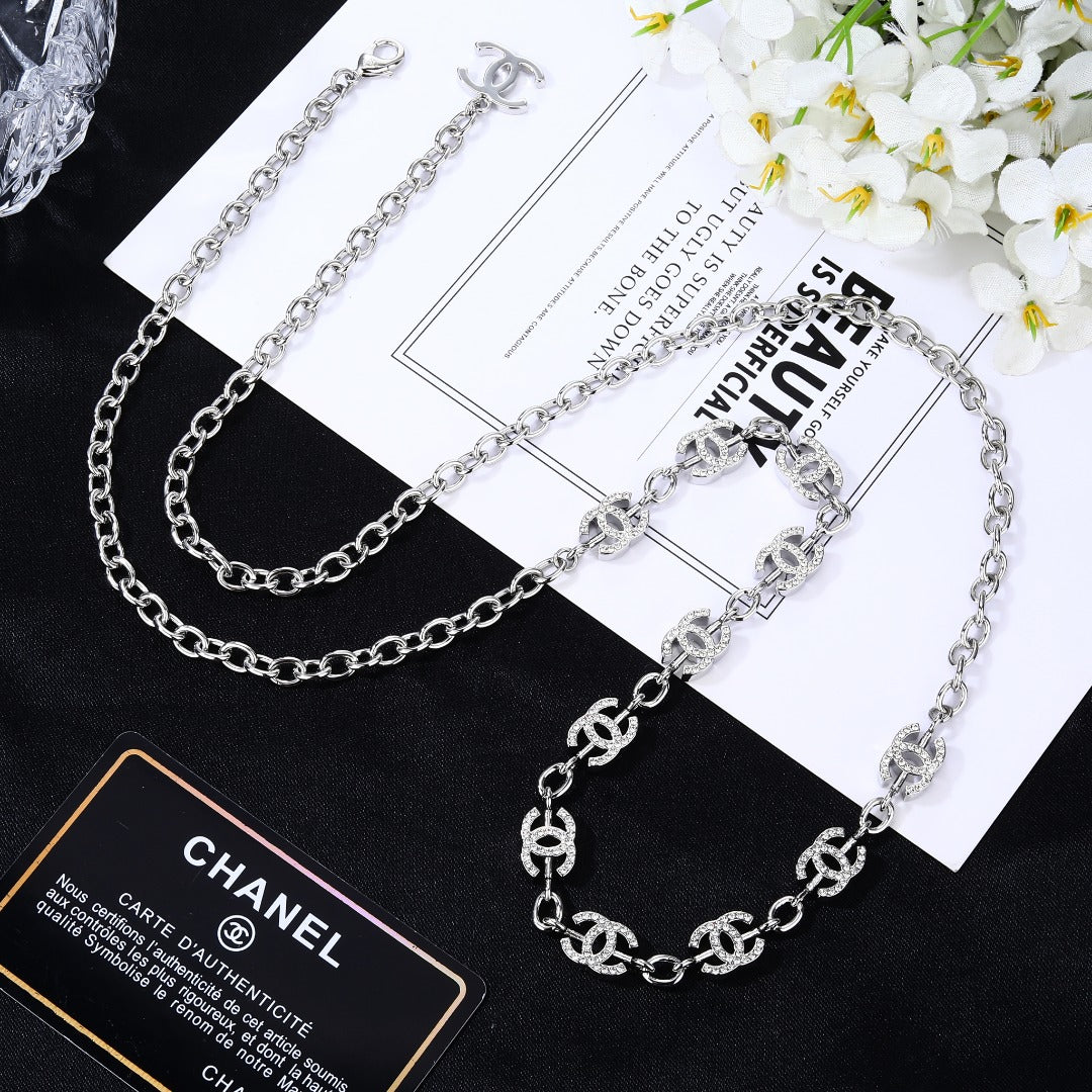 CHANEL 25S CHAIN BELT IN SILVER METALLIC 614472 - 30