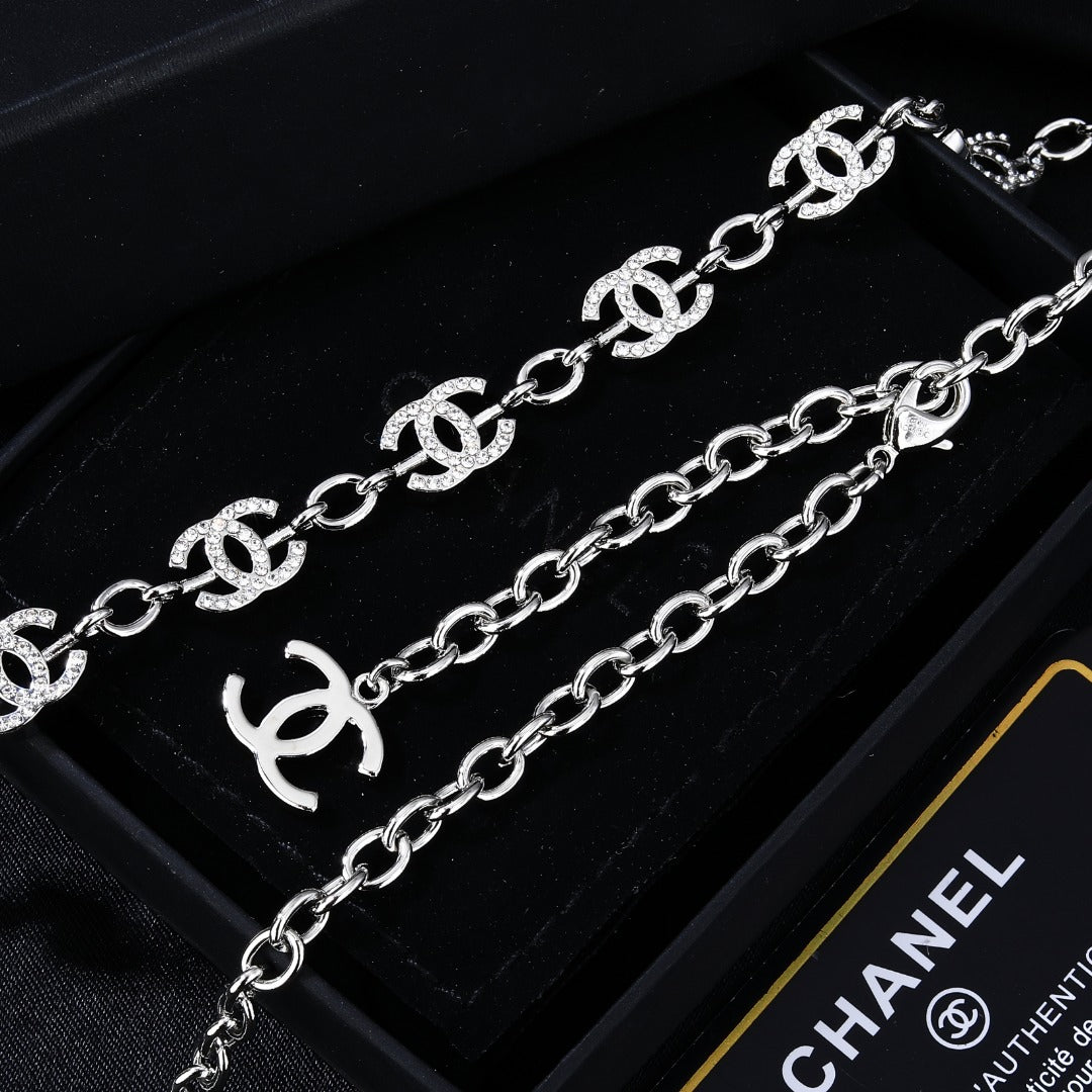 CHANEL 25S CHAIN BELT IN SILVER METALLIC 614472 - 30