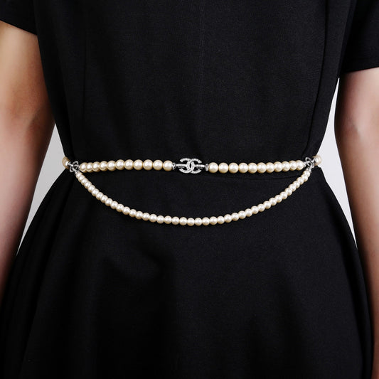 CHANEL 25S CHAIN BELT WITH PEARL STYLE 1 608643 - 30