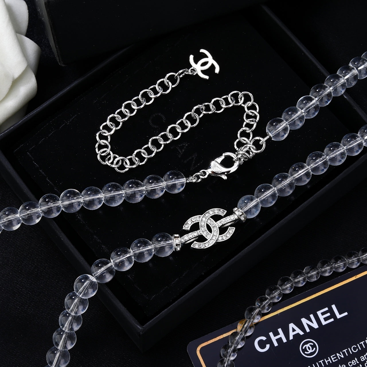 CHANEL 25S CHAIN BELT WITH STONE BEADS STYLE 2 608643 - 30