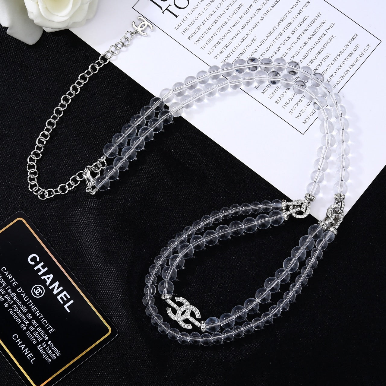 CHANEL 25S CHAIN BELT WITH STONE BEADS STYLE 2 608643 - 30