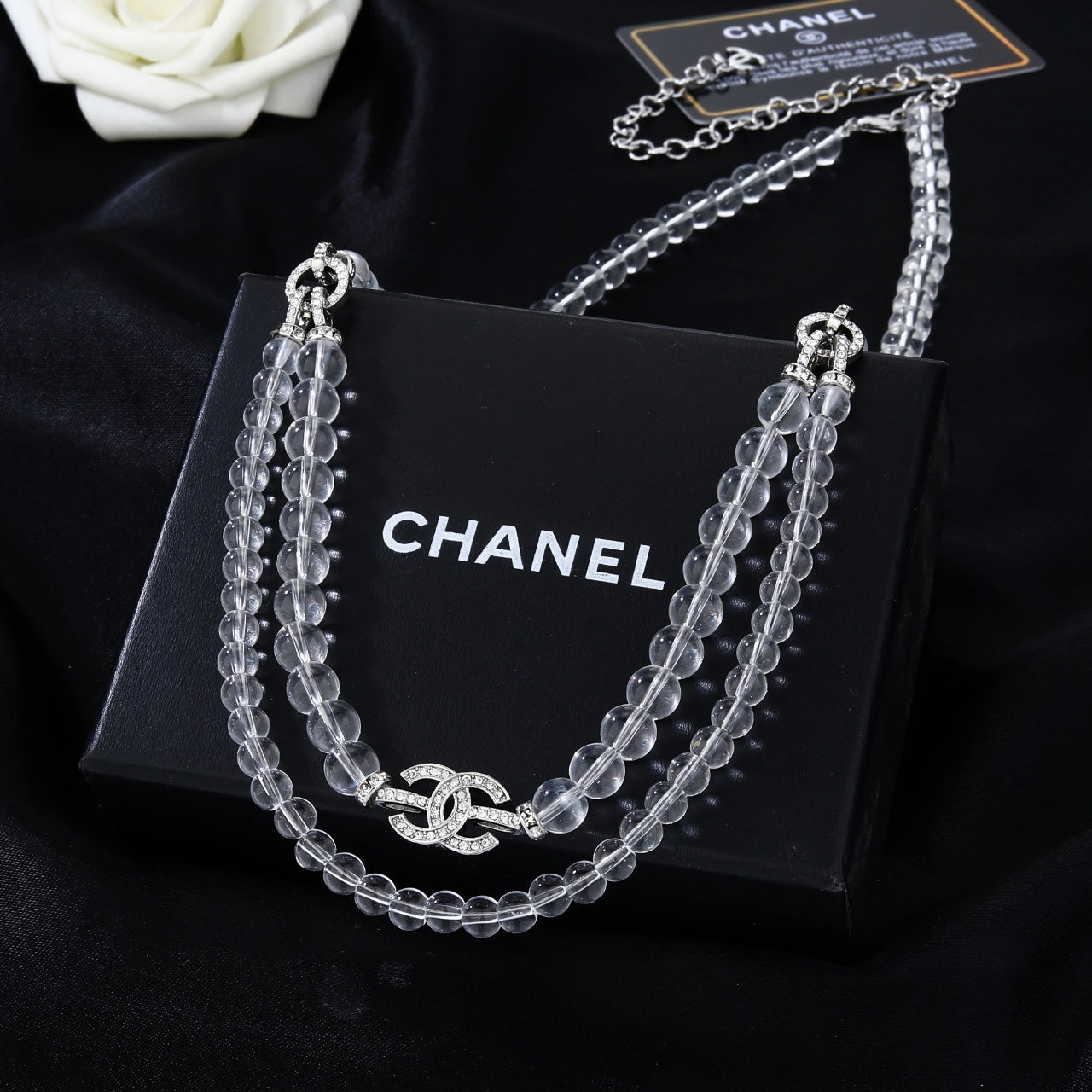 CHANEL 25S CHAIN BELT WITH STONE BEADS STYLE 2 608643 - 30