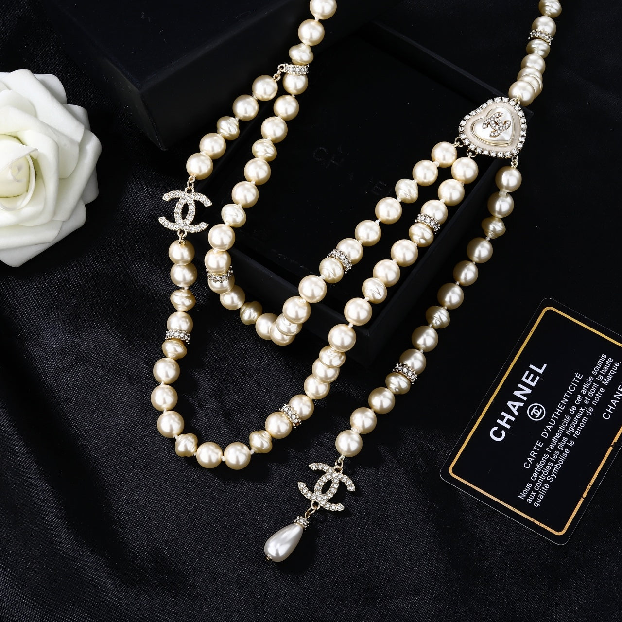 CHANEL 25S CHAIN BELT IN WHITE PEARL 614476 - 30