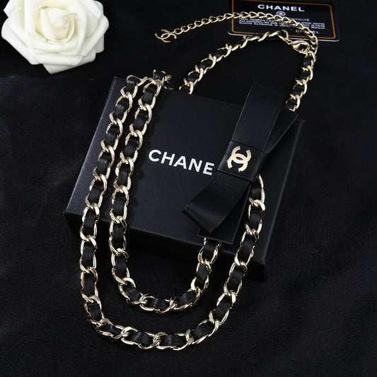 CHANEL 25S CHAIN BELT IN BLACK CALFSKIN 610547 - 30