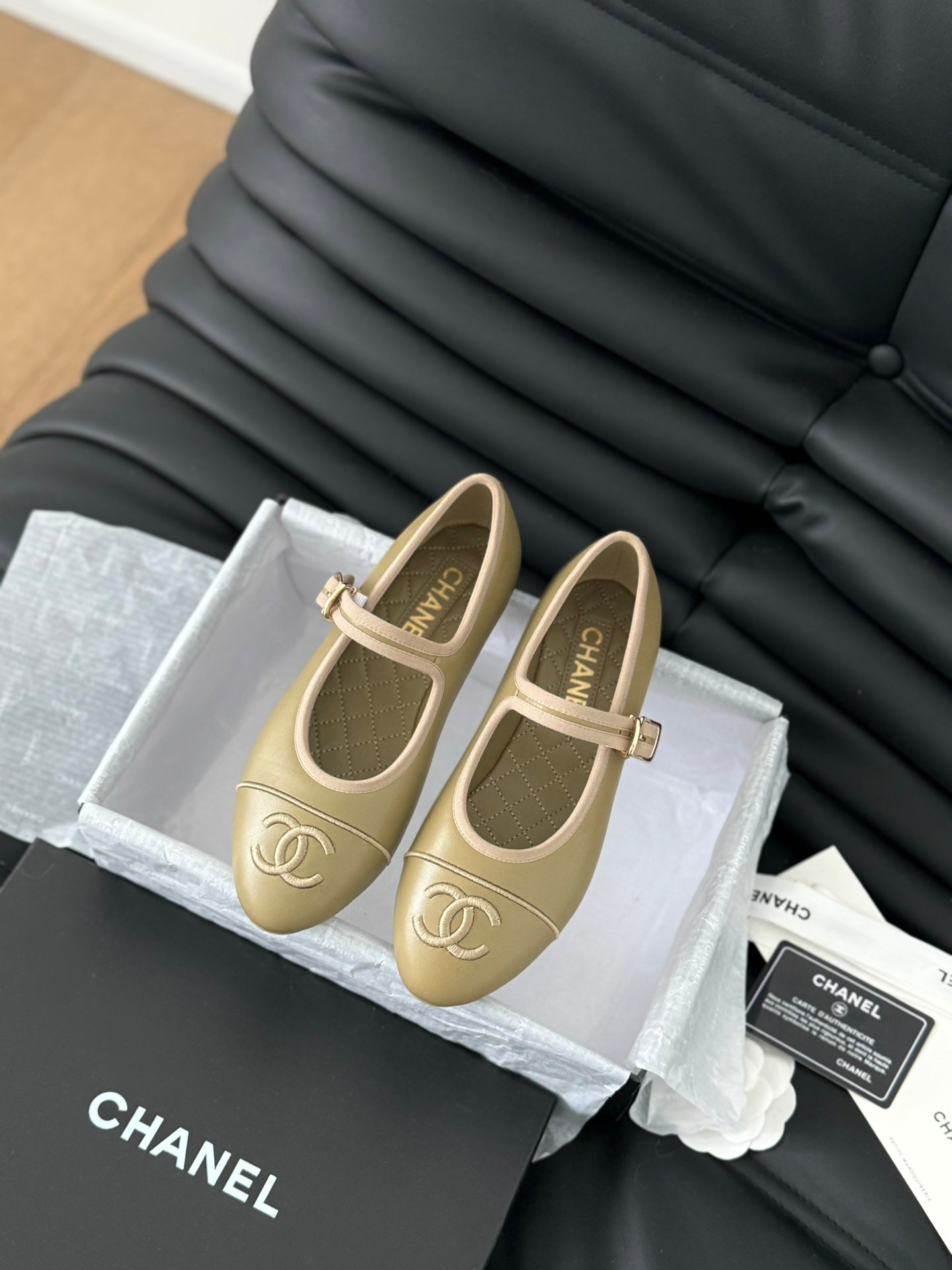 MARY JANE SHOES BEIGE ECRU LAMBSKIN - 35