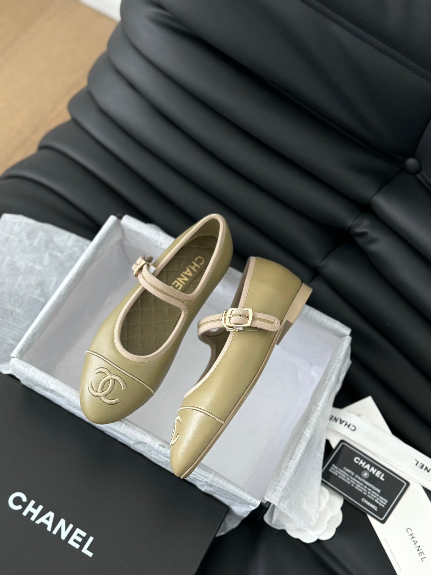 MARY JANE SHOES BEIGE ECRU LAMBSKIN - 35