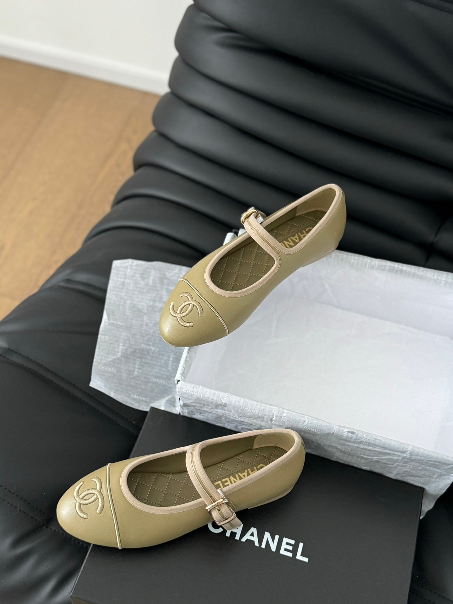 MARY JANE SHOES BEIGE ECRU LAMBSKIN - 35