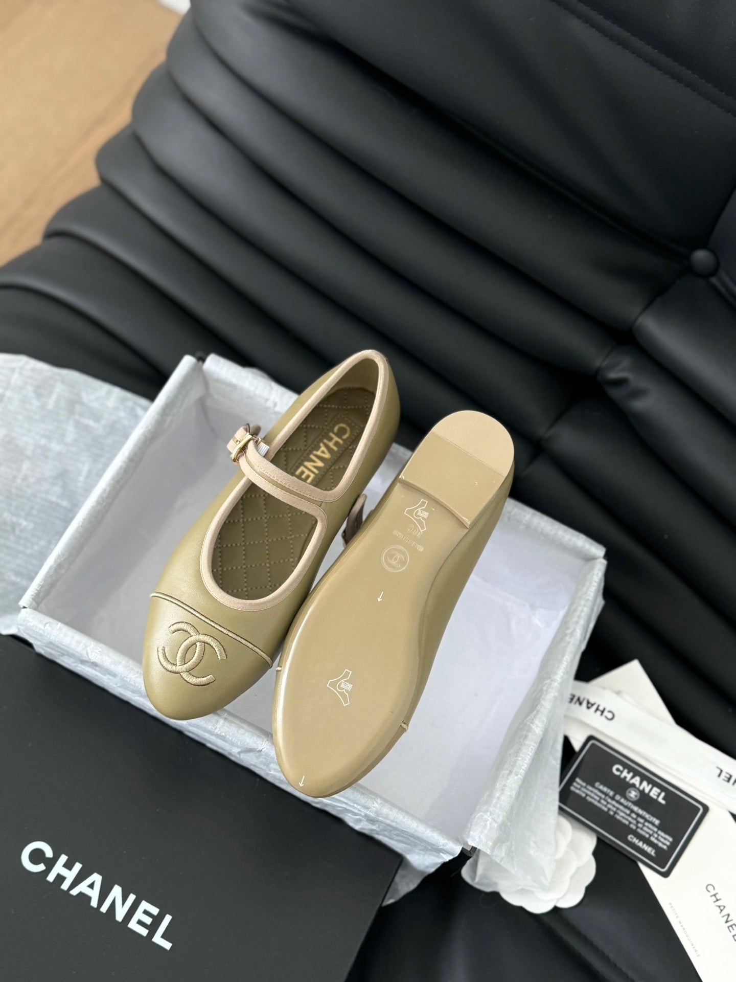 MARY JANE SHOES BEIGE ECRU LAMBSKIN - 35