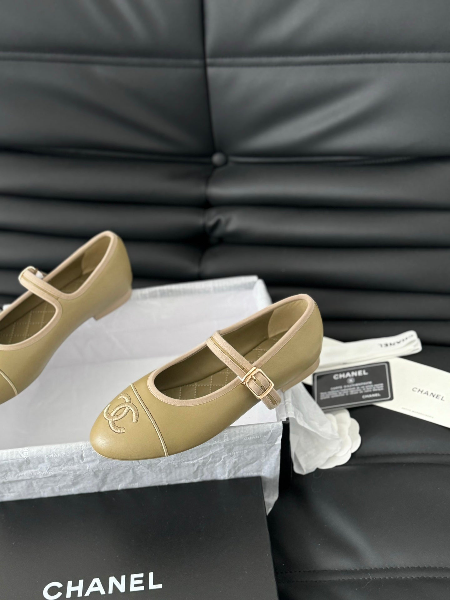 MARY JANE SHOES BEIGE ECRU LAMBSKIN - 35