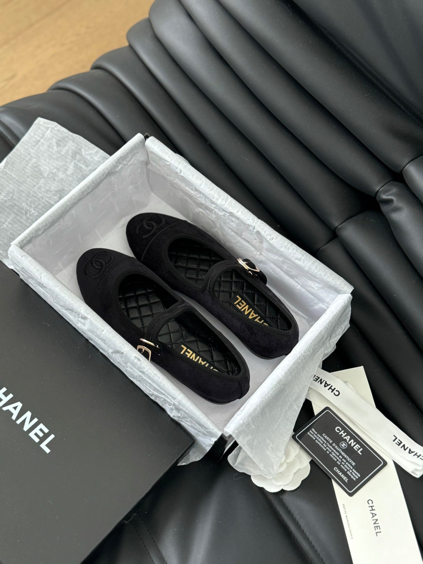 MARY JANE SHOES BLACK CORDUROY TWILL FABRIC - 35