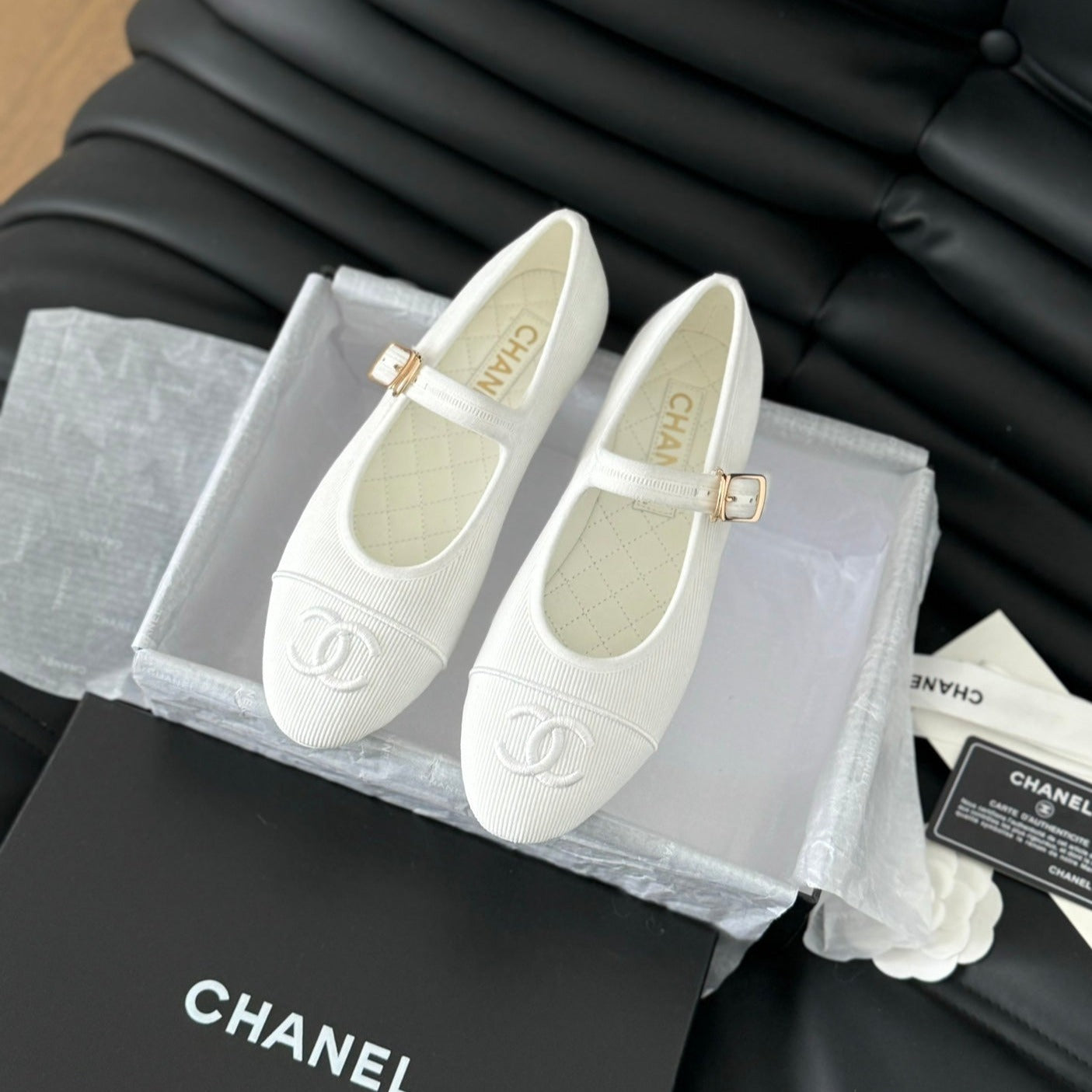 MARY JANE SHOES WHITE CORDUROY TWILL FABRIC - 35