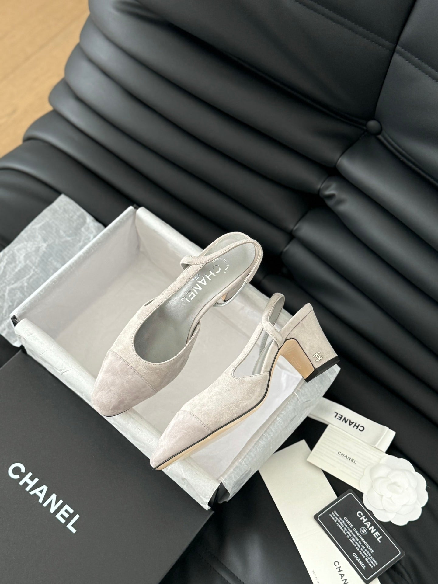 CLASSIC HIGH SLINGBACK GREY CLOUD SUEDE - 35