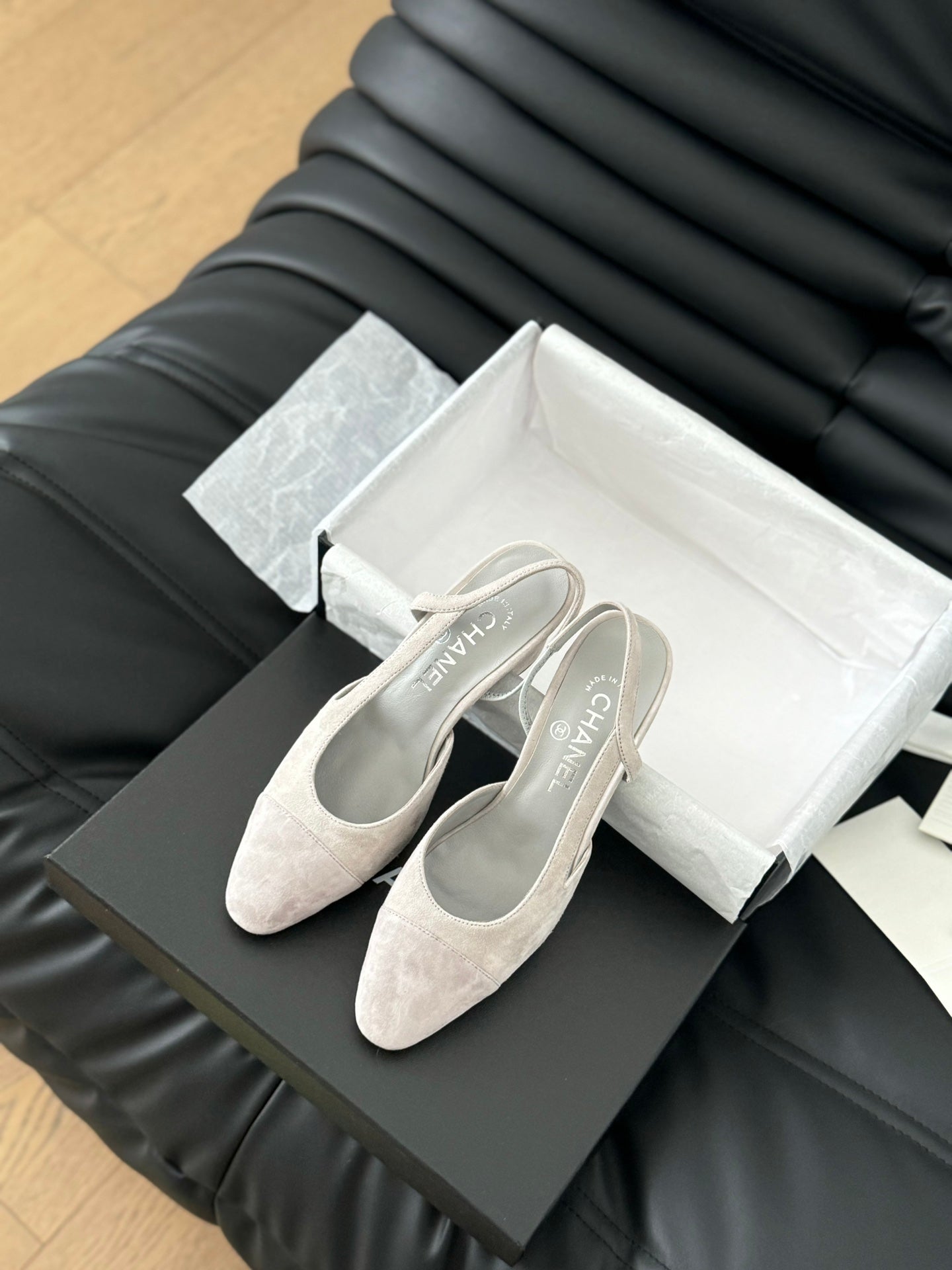 CLASSIC HIGH SLINGBACK GREY CLOUD SUEDE - 35