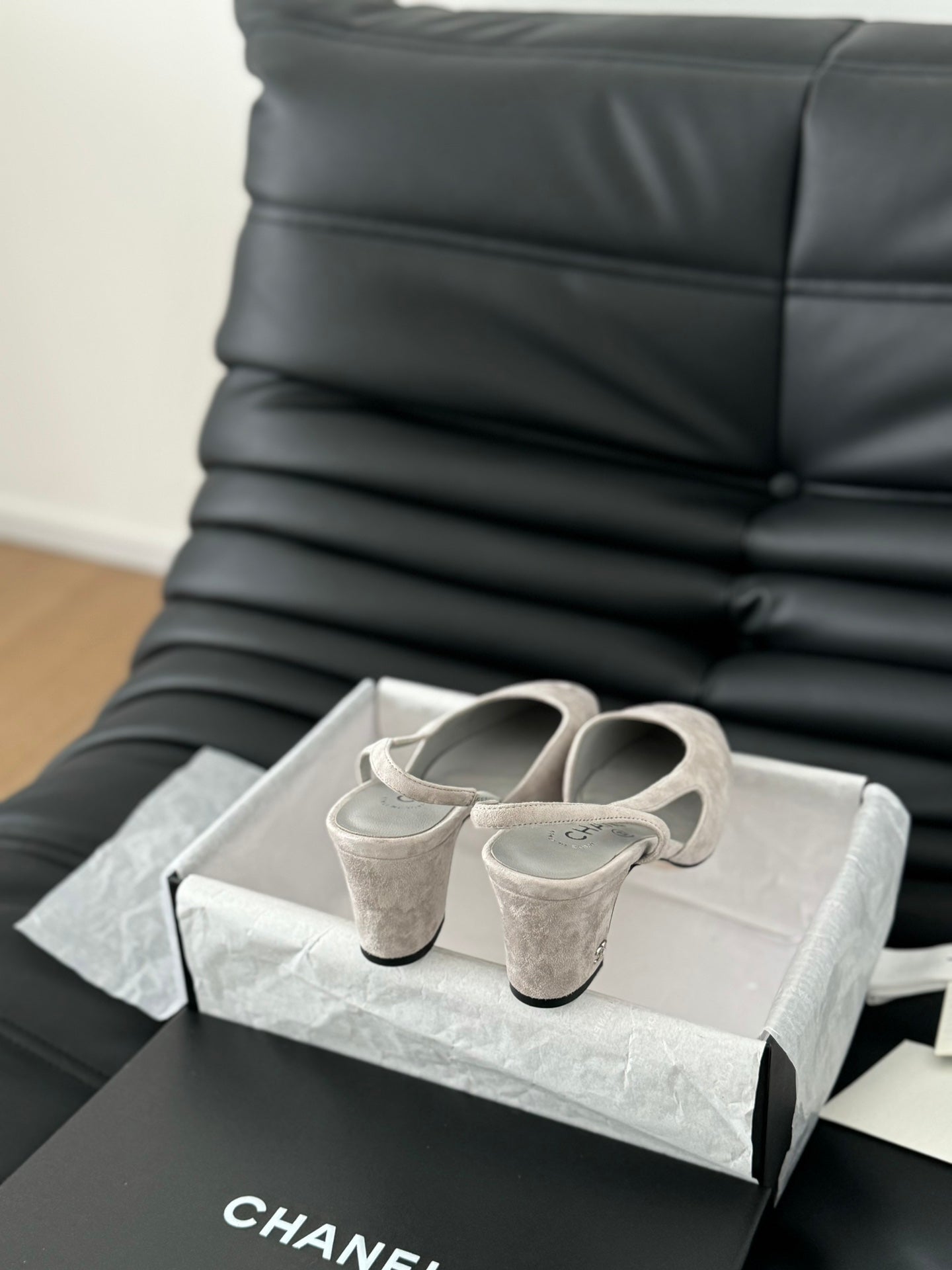 CLASSIC HIGH SLINGBACK GREY CLOUD SUEDE - 35