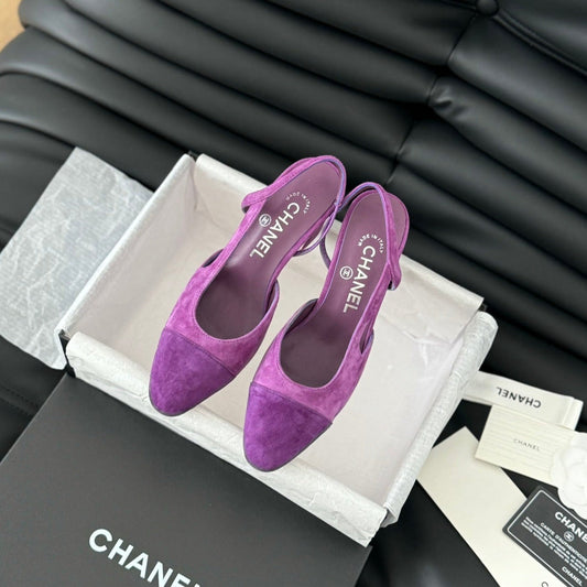 CLASSIC HIGH SLINGBACK VIOLET PURPLE SUEDE - 35