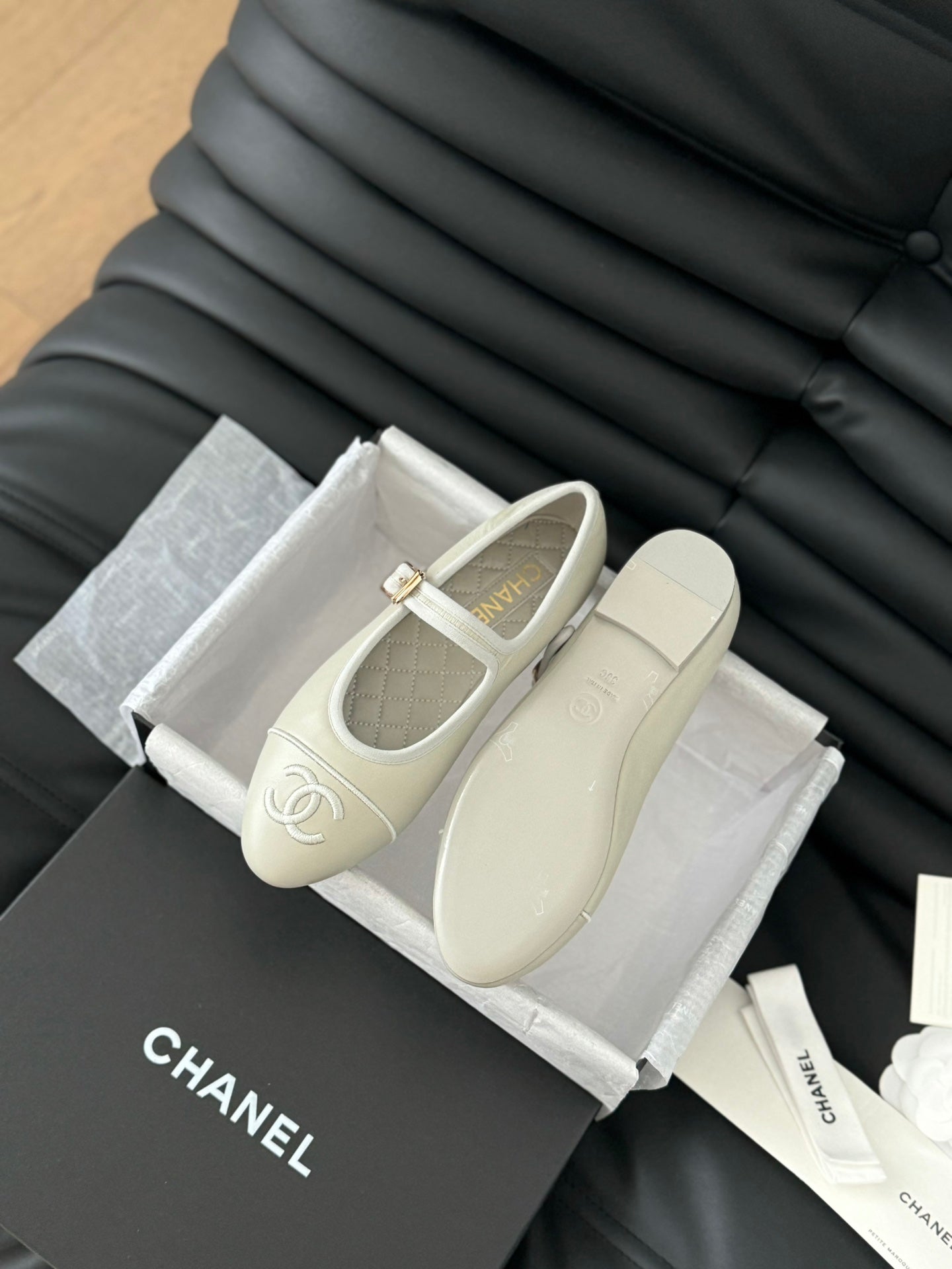 MARY JANE SHOES IN GREY LAMBSKIN - 35