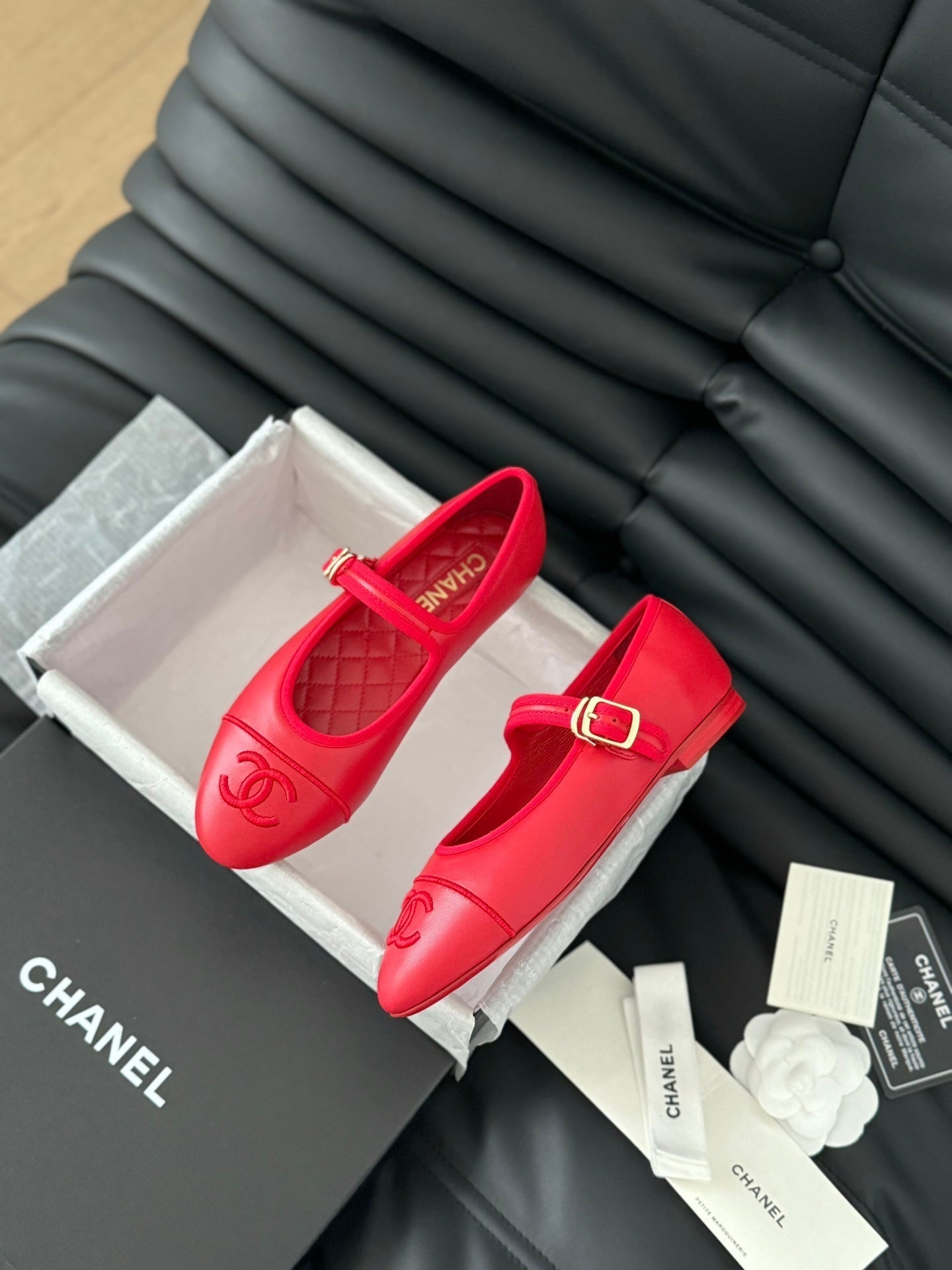 MARY JANE SHOES IN ROSE RED LAMBSKIN - 35