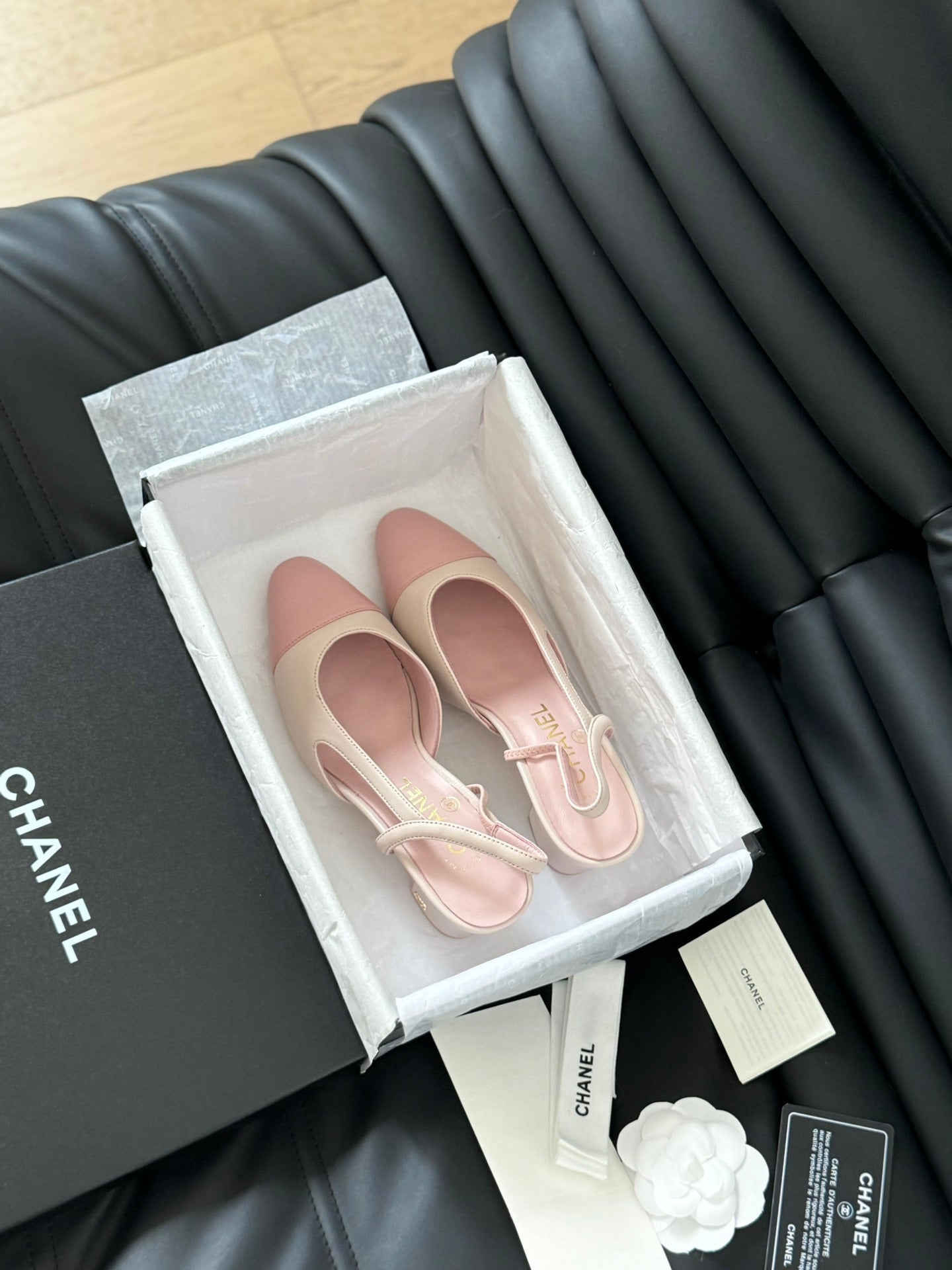HIGH SLINGBACK IN LIGHT PINK LAMBSKIN - 35