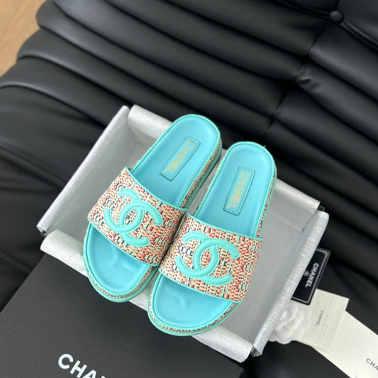 Slippers Sheepskin Azure Blue - 35